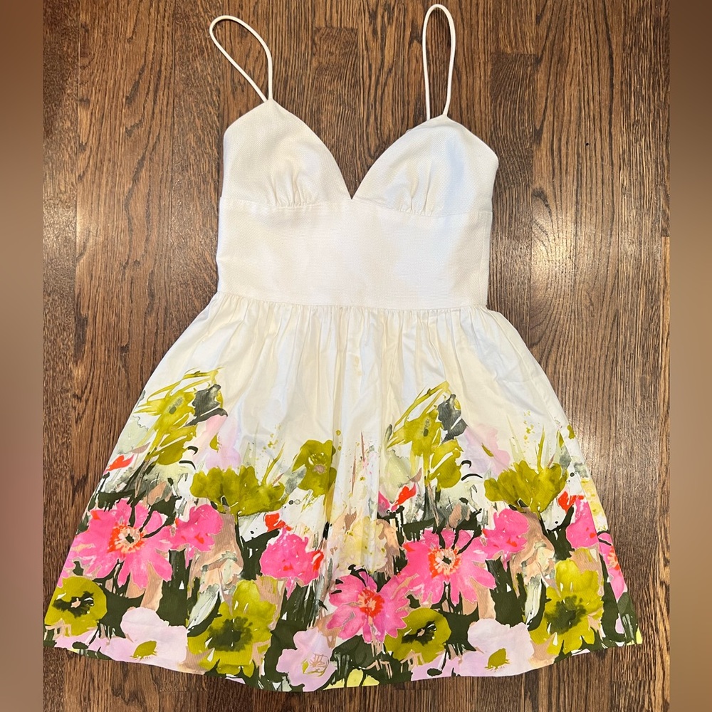 Trina Turk poplin floral tank dress Size 4